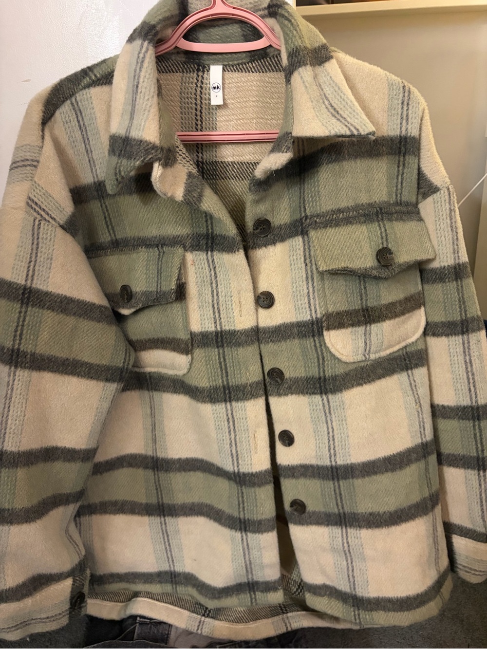 Green & Cream Shacket